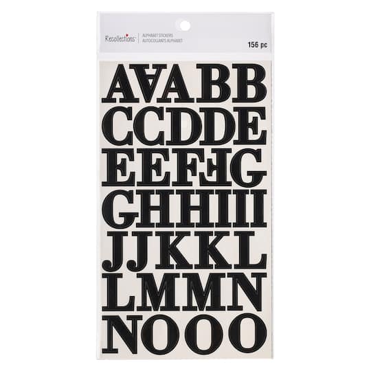 Black Serif Alphabet Stickers by Recollections&#x2122;